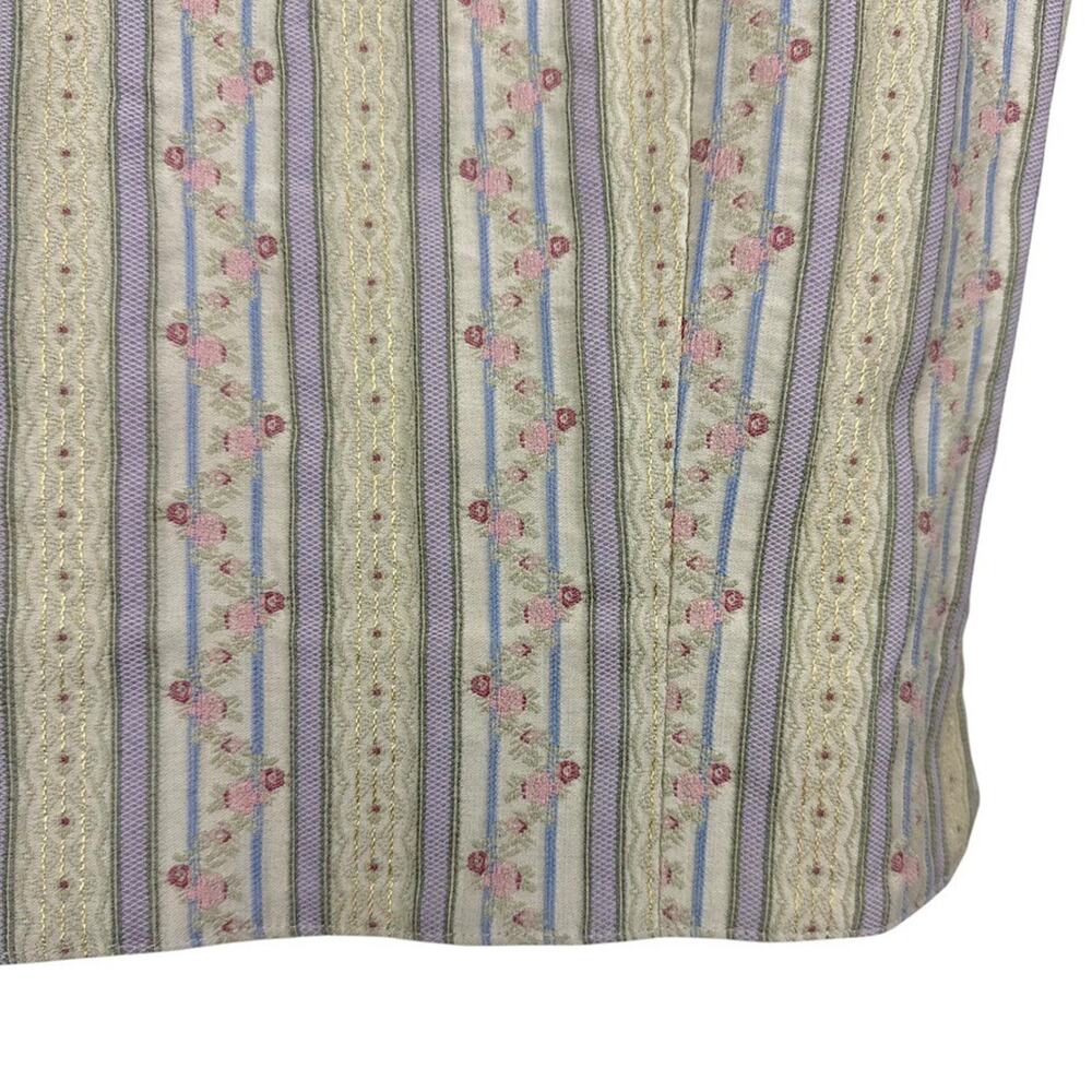Liz Claiborne Lizsport Vintage Cottagecore Floral Pastel Vest Cotton Blend 16 - Picture 11 of 16